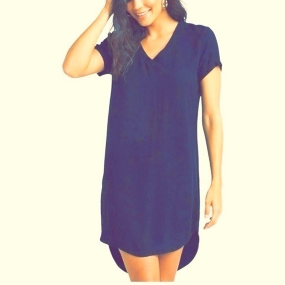 Anthropologie Cloth & Stone Rayon Hi- Low Midi Dress in size XS, preloved - Picture 1 of 8